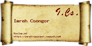 Imreh Csongor névjegykártya